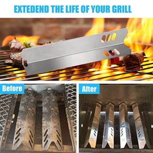 DONSIQIZZ 15 Inch Grill Heat Shields Replacement for Dyna-Glo DGF493BNP Dyna Glo DGF510SBP (5-Pack), Stainless Steel Grill Heat Plates for Backyard Gas Grill Parts BY15-101-001-02, BY12-084-029-98