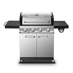 dyna-glo dgp483ssn-d premier 4 burner natural gas grill, stainless