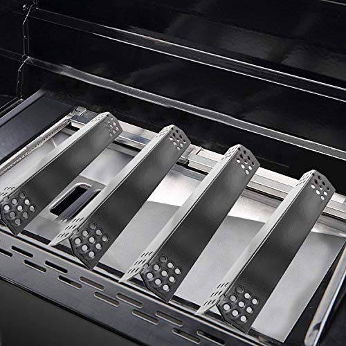 Hongso PPG371 (4-Pack) Porcelain Steel Heat Plate, Heat Shield, Heat Tent, Burner Cover, Vaporizor Bar Replacement for Grill Master 720-0697, 720-0737, Nexgrill 720-0830H, 720-0783E Gas Grill Models