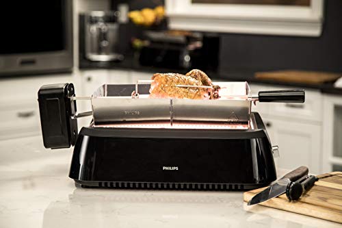 Philips Kitchen Appliances Philips HD6971/00 Smoke-Less Grill Rotisserie Attachment, Stainless Steel