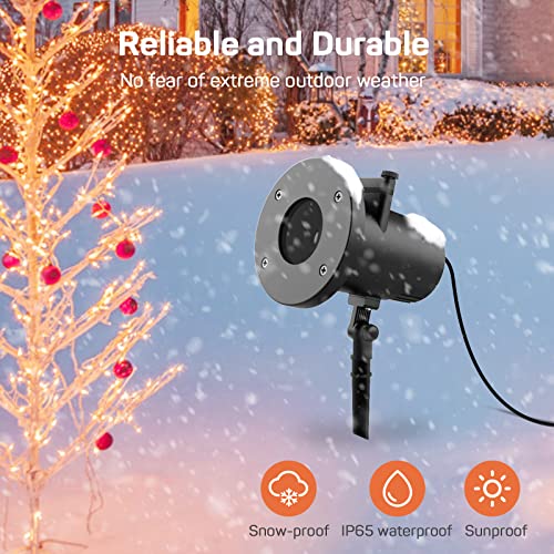 2022 Edition Dr. Prepare Christmas Projector Lights, Waterproof Outdoor Christmas Lights, Dynamic Christmas Decor for Holiday Party Lawn House Projection, with Ground Stake and Stand Base