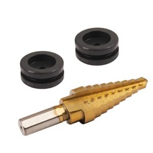 oklahoma joe’s 4866405r06 smoker grommet kit with drill bit, gold/black