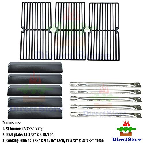 Direct Store Parts Kit DG139 Replacement for Brinkmann 810-2545-W Gas Grill Burner,Heat Plate,Cooking Grid