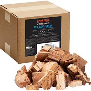 Steven Raichlen All Natural Hickory Wood Chunks for Smoking -420 Cu In Box or Bag, Approx 5 Lbs- Kiln Dried Large Cut BBQ Wood Chips for Smoker -Barbecue Chunks for Smoked Meat- Grilling Gifts for Men