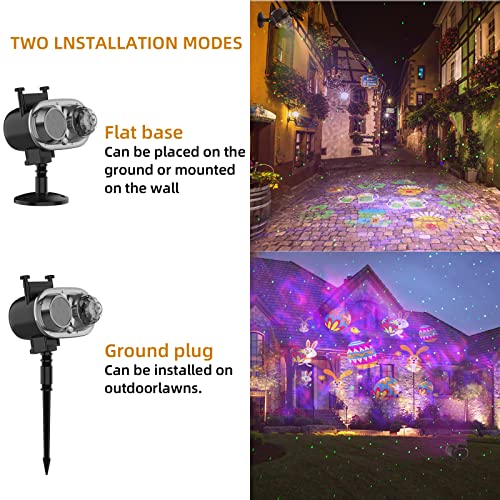 Christmas Projector Lights Outdoor Waterproof, Halloween 3-in-1 Ocean Wave & Moving Patterns Star Projector with Remote Control Timer for Holiday, Birthday, Party Decor Indoor & Outdoor