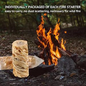 GSHWXD [20PCS] Fire Starters, Natural Fire Starters for Campfires, Charcoal Grill, BBQ, Pizza Oven, Chimney, Fireplace, Wood Pellet Stove, Fire Pit. All Weather & Odorless Firestarter.