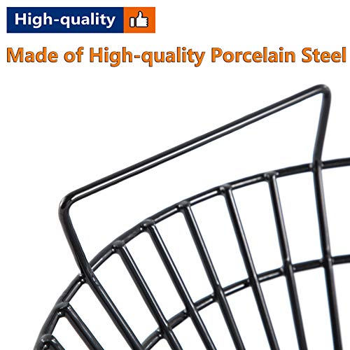 Porcelain Steel Charcoal Ash Basket Fits for Large Big Green Egg Grill, Kamado Joe Classic, Pit Boss, Louisiana Grills, Primo Kamado Grill and Large Grill Dome