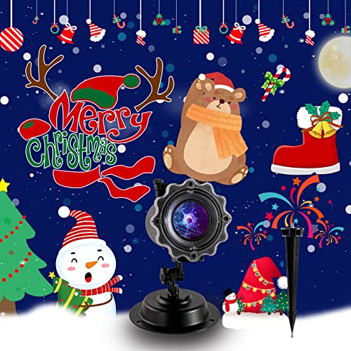 Christmas Projector Lights Holiday Lights Projector Outdoor Decorations Projector Hologram Christmas Holiday Garage Projector Lights Outdoor All Season Light Holiday Image Projector