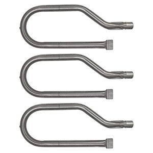 UpStart Components 3-Pack BBQ Gas Grill Tube Burner Replacement Parts for Ellipse 720-0013-LP - Compatible Barbeque Stainless Steel Pipe Burners