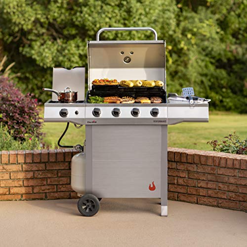 Char-Broil 463352521 Performance 4-Burner Cart Style Liquid Propane Gas Grill, Stainless Steel