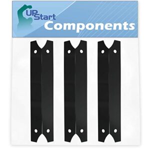 3-Pack BBQ Grill Heat Shield Plate Tent Replacement Parts for Brinkmann Grand Gourmet 6345 (810-6345-0) - Compatible Barbeque Porcelain Steel Flame Tamer, Flavorizer Bar, Burner Cover 17 3/4"