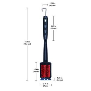 Farberware 5261919 Barbecue Large Grill Brush with Replacement Head, 19-Inch, Black and Red