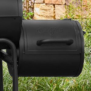 Char-Griller E82424 Smoker Side Fire Box Portable Charcoal Grill, Black