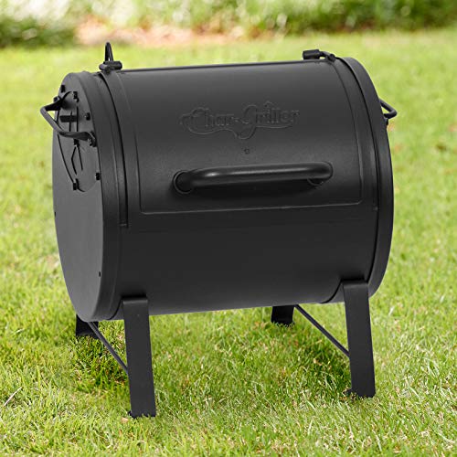 Char-Griller E82424 Smoker Side Fire Box Portable Charcoal Grill, Black