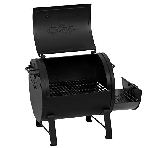 Char-Griller E82424 Smoker Side Fire Box Portable Charcoal Grill, Black