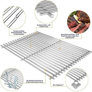 Uniflasy 7639 Cooking Grates 7636 Flavorizer Bars 69787 Burner Tube Ignitor Wire Kit Ignition Electrode for Weber Spirit 300 Series Spirit E-310 E-320, S-320 E/S330 with Front Mounted Control