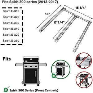 Uniflasy 7639 Cooking Grates 7636 Flavorizer Bars 69787 Burner Tube Ignitor Wire Kit Ignition Electrode for Weber Spirit 300 Series Spirit E-310 E-320, S-320 E/S330 with Front Mounted Control