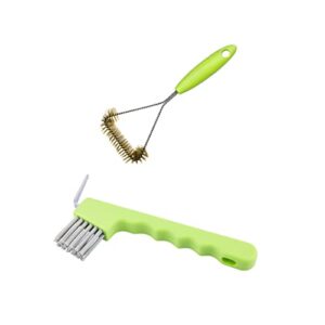 meggie magic heavy duty cleaning brush & wire brush set, multipurpose heavy duty & grill brush for window, bicycle, flowerpot, stove, cooker hood and pot (pack of 2)