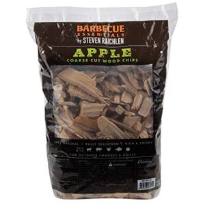 steven raichlen’s project smoke smoking chips – (apple)192 cu. in. – kiln dried, all natural coarse wood smoker chunks- 1 pound bag barbecue chips