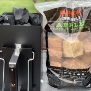 Steven Raichlen's Project Smoke Smoking Chips - (Apple)192 cu. in. - Kiln Dried, All Natural Coarse Wood Smoker Chunks- 1 Pound Bag Barbecue Chips