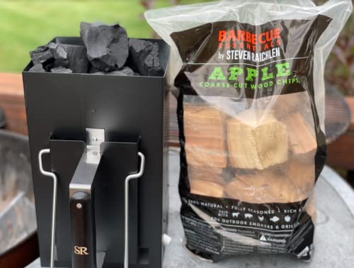 Steven Raichlen's Project Smoke Smoking Chips - (Apple)192 cu. in. - Kiln Dried, All Natural Coarse Wood Smoker Chunks- 1 Pound Bag Barbecue Chips