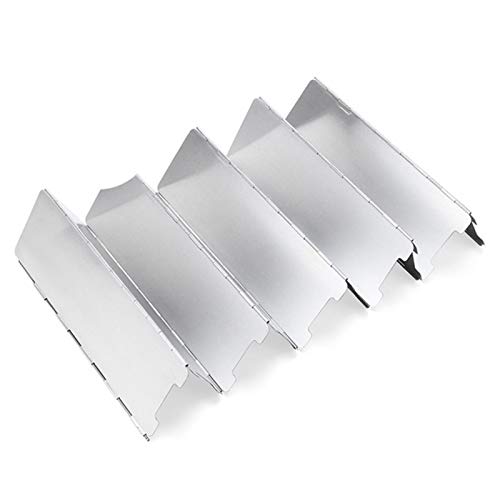 10 Pcs Outdoor Camping Gas Cooker Stove Wind screen Meet All You Needs Backpacking Camping for Other Outdoor Activities for Picnic Cooking(Silver)