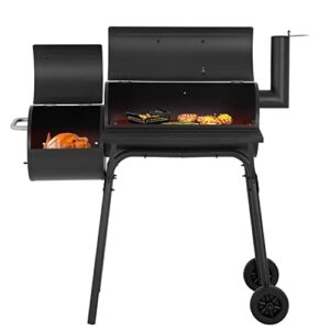 43’’ charcoal grills outdoor bbq grill camping grill american braised roast portable grill offset smoker for 6-10 people patio backyard camping picnic bbq