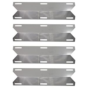 4-pack bbq grill heat shield plate tent replacement parts for kirkland 720-0432 – compatible barbeque stainless steel flame tamer, guard, deflector, flavorizer bar, vaporizer bar, burner cover 15″