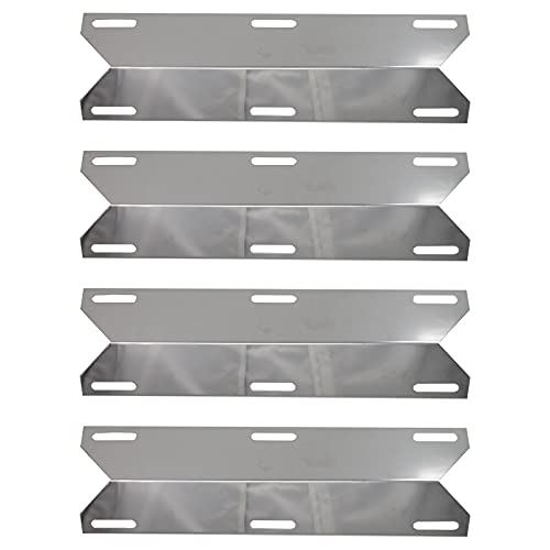 4-Pack BBQ Grill Heat Shield Plate Tent Replacement Parts for Kirkland 720-0432 - Compatible Barbeque Stainless Steel Flame Tamer, Guard, Deflector, Flavorizer Bar, Vaporizer Bar, Burner Cover 15"
