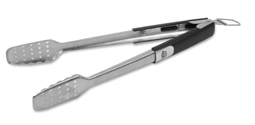 Pit Boss Grills Soft Touch BBQ Tongs, Silver/Black, (67387)