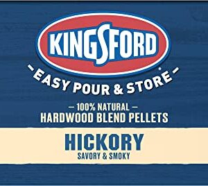 Kingsford 100% Natural Hickory Hardwood Blend Pellets - for All BBQ Grills & Smokers, 18 lbs