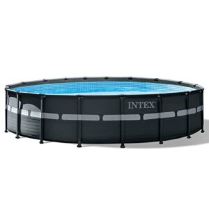 Intex Ultra XTR 18' x 52" Above Ground Outdoor Swimming Pool Set with 700 GPH Filter Pump and Robot Pool Cleaning Vacuum with 21' Hose