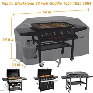 36 Inch Griddle Cover Fits for Blackstone 36 inch Flat Top Gas Griddle 1554 1825 1984, Heavy Duty Waterproof 36" Griddle Cover Fit Royal Gourmet GD401 Fit Blackstone 36 inch Cooking Station 4 Burner