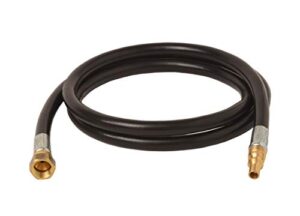 flame king quick connect hose for rv, van, and trailer – 48-inch, 3/8-inch id female sae gas flare fitting, 100304-48, black