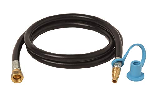 Flame King Quick Connect Hose for RV, Van, and Trailer - 48-inch, 3/8-inch ID Female SAE Gas Flare Fitting, 100304-48, Black