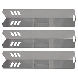 3-pack bbq grill heat shield plate tent replacement parts for dyna-glo dgb495spb – compatible barbeque stainless steel flame tamer, guard, deflector, flavorizer bar, vaporizer bar, burner cover 15″