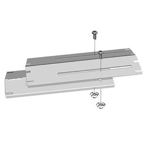 BBQ funland Universal Adjustable Stainless Steel Heat Plate Shield, Heat Tent, Flavorizer Bar, Burner Cover, Flame Tamer Replacement for Gas Grill,Extends from 11.75" up to 21" L (5-Pack)