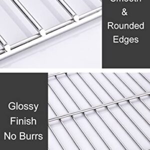 Elsjoy Set of 4 Barbeque Wire Mesh Net Grill Grid, 12 x 10 Stainless Steel Grill Grates BBQ Grill Racks, Replacement Smoker Wire Rack for Roasting, Cooling, Baking