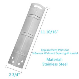 BBQration 3-Pack 11 10/16" Stainless Steel Expert Grill Parts Heat Plates Replacement Parts for 3-Burner Walmart Expert Grill XG10-101-002-02