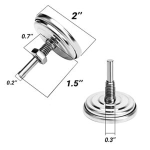 Skyflame 2pcs BBQ Temperature Gauge, 2 Inch Large Dial, Heat Indicator Temp Gauges Grill Thermometer Replacement for Indoor/Outside Pizza Oven Kit