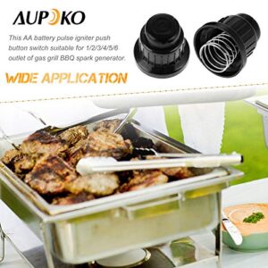 Aupoko AA Battery Push Button Igniter Ignitor Cap, 2PC Gas Fire Pit Ignitor Caps Replacement for Spark Generator Gas Grill