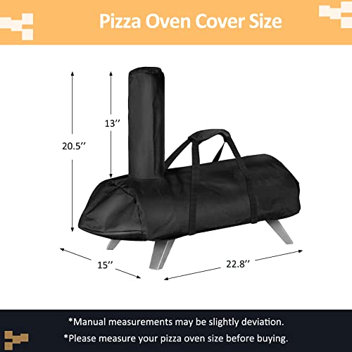 tonhui Pizza Oven Cover for Big Horn, Portable Oven Cover for Outdoor Pizza Oven Heavy Duty Waterproof Oxford Fabric Weather Resistant, Pizza Oven Accessories