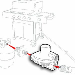 Camco 59013 Single Stage Propane Low Press Regulator, Silver