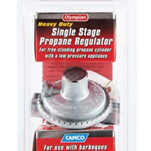 Camco 59013 Single Stage Propane Low Press Regulator, Silver