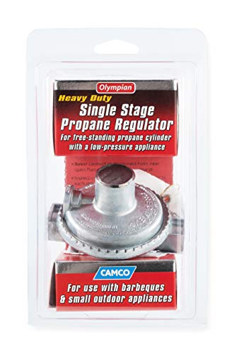 Camco 59013 Single Stage Propane Low Press Regulator, Silver