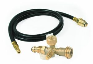 camco 59125 propane brass tee with 5′ hose