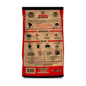 Kick Axebreaker Quebracho Hardwood Premium Lump Charcoal, 20 Lbs. Bag, XL Pieces, Black (KAB-CHAR-20-XL)