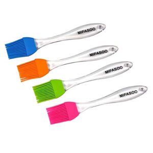zepeloffy 4 pack silicone pastry brush heat resistant basting brushes spread oil butter sauce marinades for bbq grill barbecue baking kitchen cooking