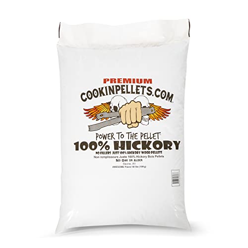 CookinPellets Premium Hickory Grill Smoker Smoking Wood Pellets, 40 Pound Bag Bundle with CookinPellets 40 Lb Perfect Mix Hickory, Cherry, Hard Maple, Apple Wood Pellets