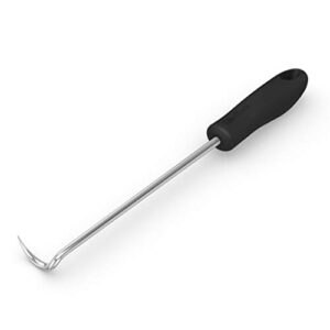 cave tools food flipper and meat hook for grilling, flipping, and turning vegetables and meats bbq grill and smoker accessories, left-handed, 12 in